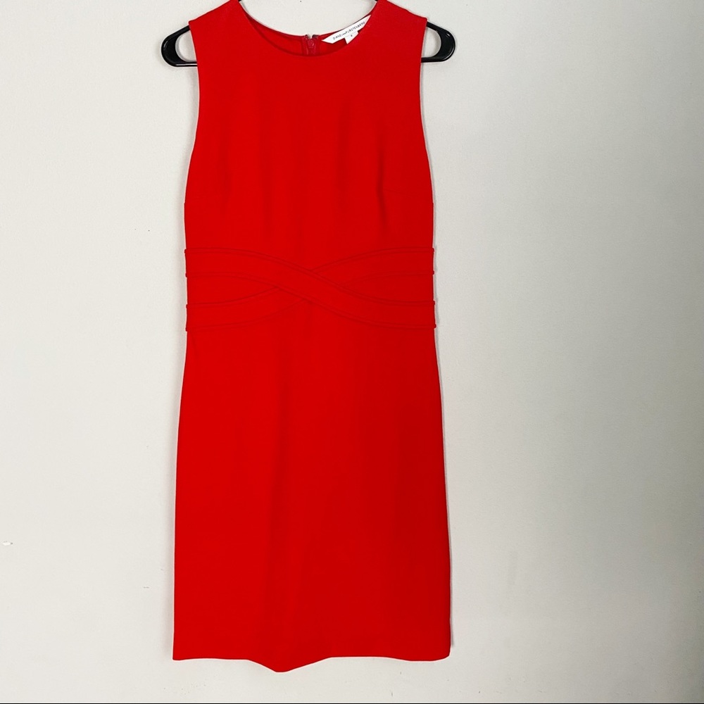 Diane von Furstenberg Evita sleeveless Sundried  Tomato red dress size 6